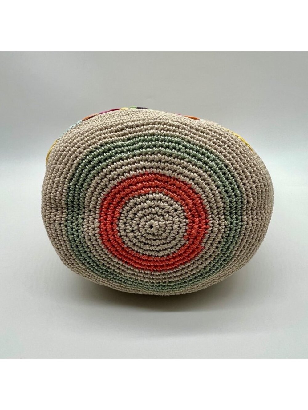 The Sak Tan Crocheted Crossbody Bag with Multicolor Sunburst Embroidery - Picture 5 of 10